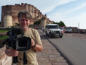 Am Mehrangarh Fort in Jodhpur, der blauen Stadt.